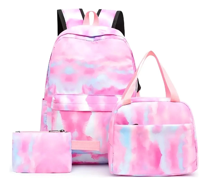 SET ESCOLAR MOCHILA LONCHERA ESTUCHE 3 PIEZAS - 1