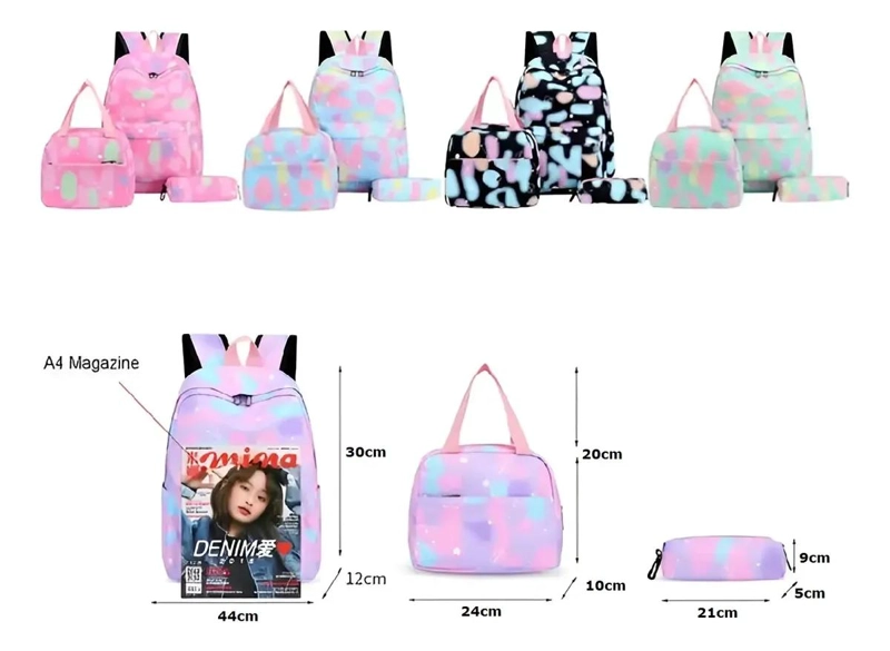 SET ESCOLAR MOCHILA LONCHERA ESTUCHE 3 PIEZAS - 3