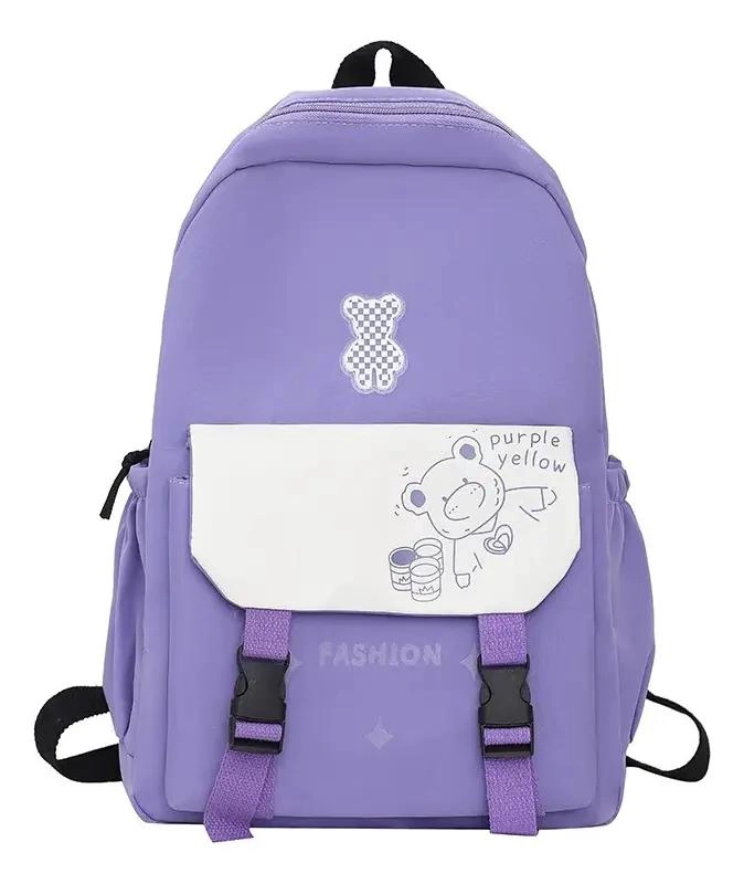 MOCHILA ESCOLAR JUVENIL IMPERMEABLE CON COMPARTIMENTOS - 1