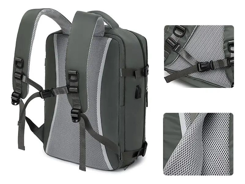 MOCHILA DE VIAJE IMPERMEABLE CON COMPARTIMENTOS ESPECIALES - 8