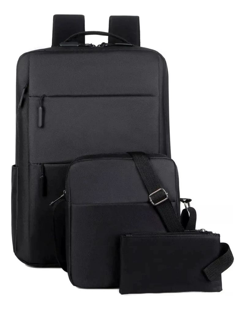 MOCHILA URBANA SET DE 3 PIEZAS CON CARGA USB - 5