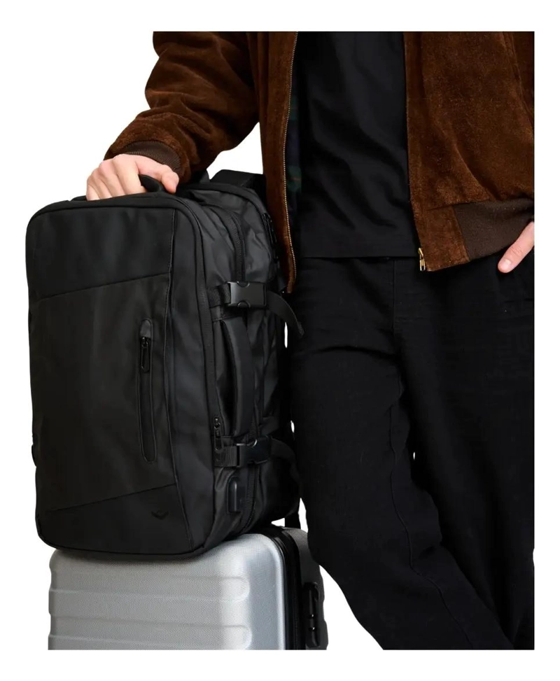 MOCHILA MALETA IMPERMEABLE ANTIRROBO EXPANDIBLE 35 LITROS - 9