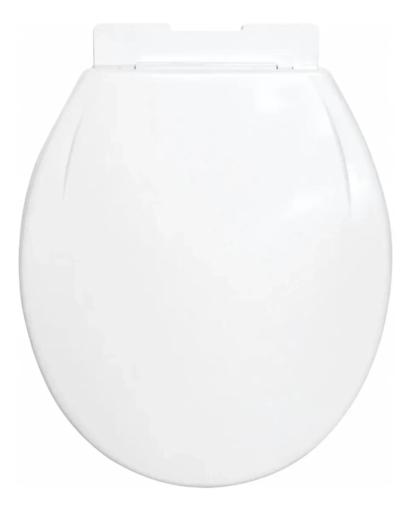 ASIENTO DE WC REDONDO PLASTICO BLANCO PARA BAÑO - 1