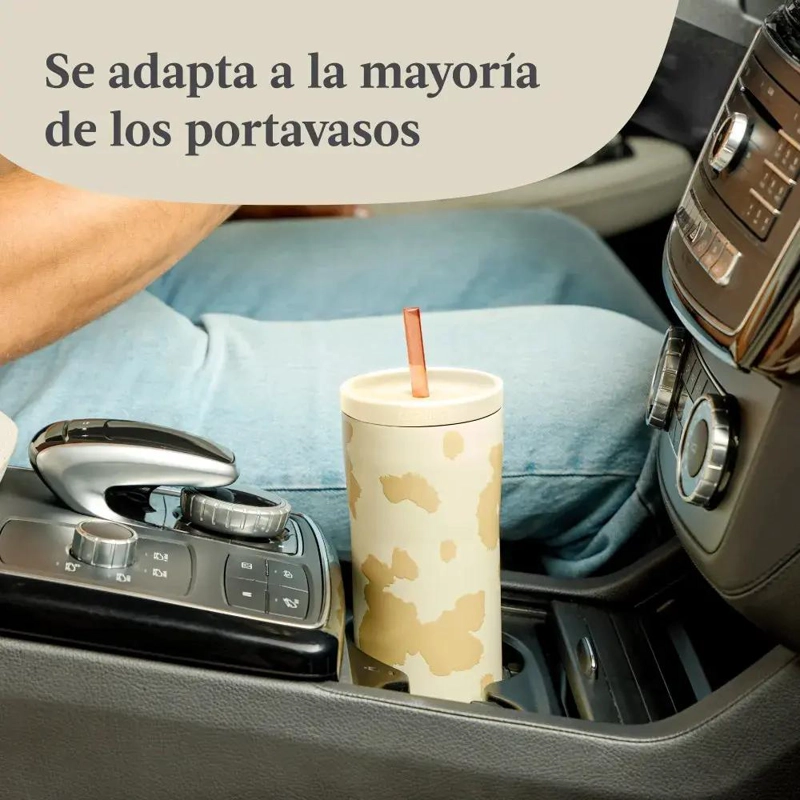 VASO DE ACERO INOXIDABLE CON PAJILLA 709ML Y TAPA AUTOCIERRE - 2