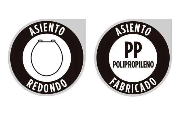 ASIENTO DE BAÑO REDONDO DE PLASTICO BLANCO PARA HIGIENE - 1