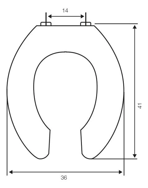 ASIENTO DE BAÑO REDONDO DE PLASTICO BLANCO PARA HIGIENE - 2
