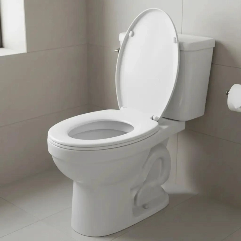 ASIENTO DE WC REDONDO BRILLANTE PARA BAÑO ELEGANTE - 1