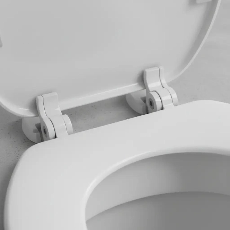 ASIENTO DE WC REDONDO BRILLANTE PARA BAÑO ELEGANTE - 10