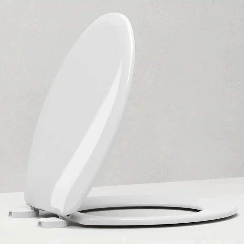 ASIENTO DE WC REDONDO BRILLANTE PARA BAÑO ELEGANTE - 2