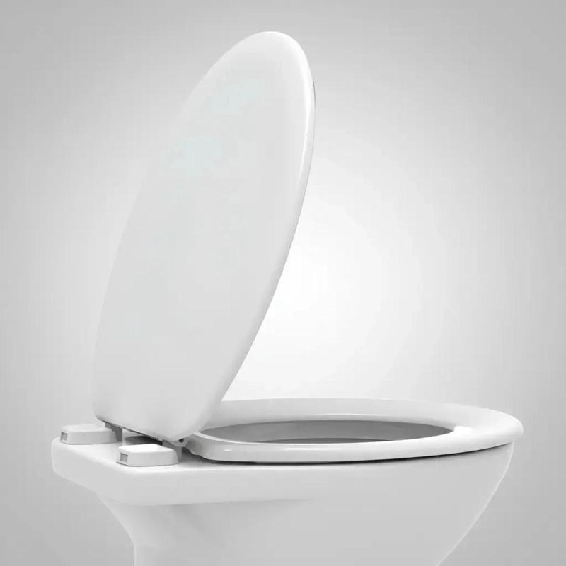 ASIENTO DE WC REDONDO BRILLANTE PARA BAÑO ELEGANTE - 8