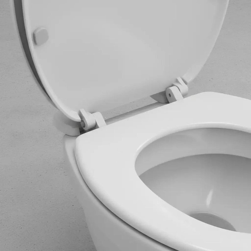ASIENTO DE WC REDONDO BRILLANTE PARA BAÑO ELEGANTE - 9