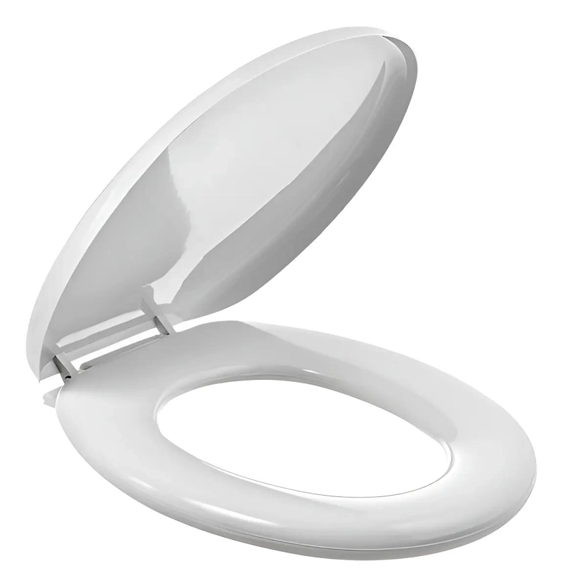 TAPA INODORO PLASTICA UNIVERSAL COLOR BLANCO PARA BAÑO - 1