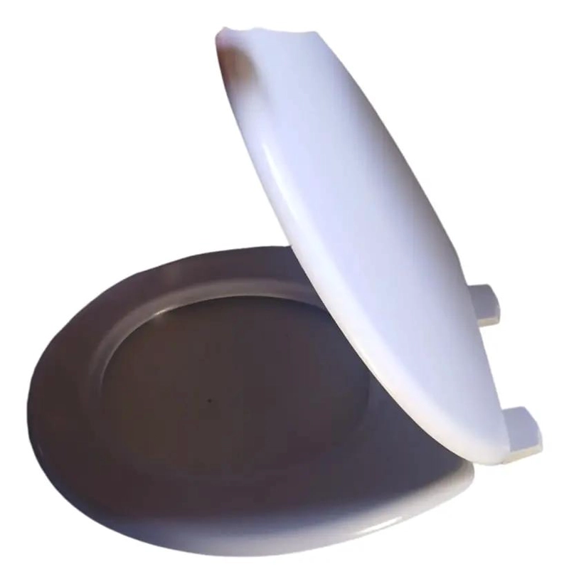 TAPA DE ASIENTO DE WC OVALADA DE MADERA COLOR BLANCO - 3
