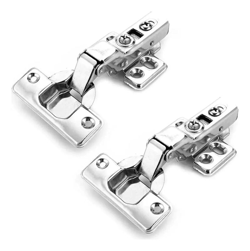 SET DE 10 BISAGRAS RECTAS CON CIERRE SUAVE PARA MUEBLES - 1