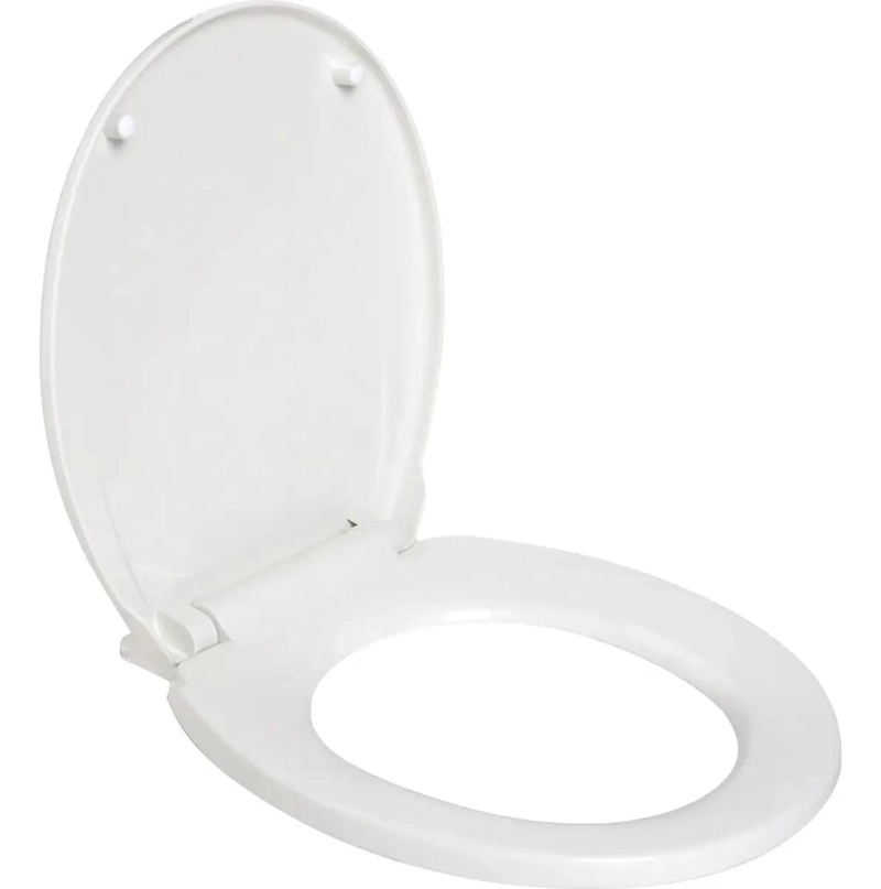 ASIENTO WC REDONDO PLASTICO CON CIERRE SUAVE Y DISEÑO MODERNO - 5