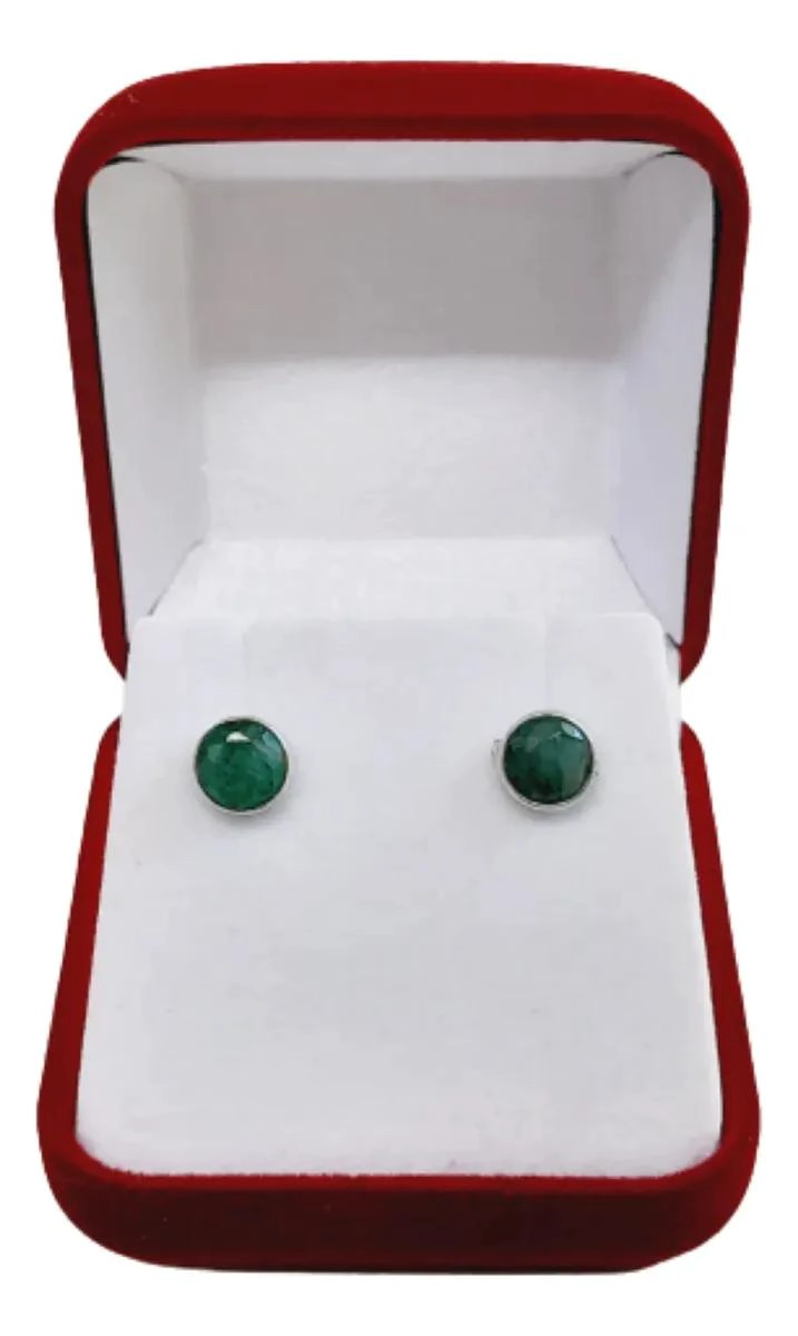 AROS DE ESMERALDA NATURAL EN PLATA 925 PARA MUJER - 3