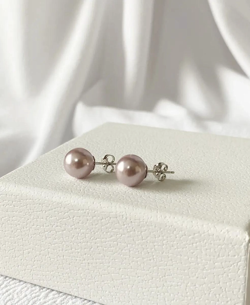 AROS DE PERLA 10MM CON BASE DE PLATA 925 ELEGANTES - 1