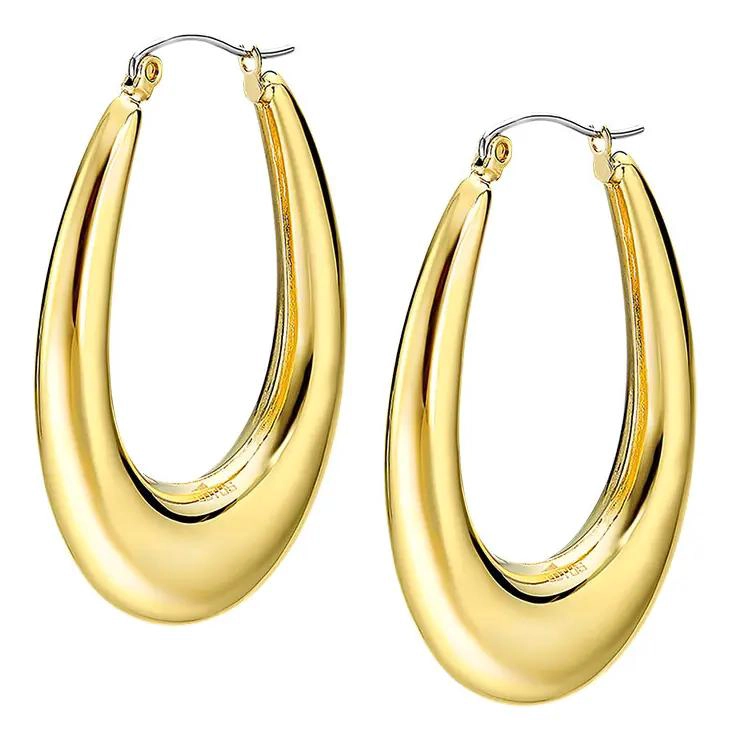 AROS DE ACERO INOXIDABLE 316L PARA MUJER ESTILO URBANO - 1