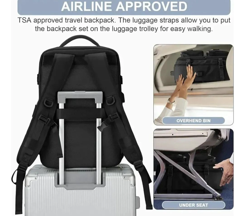 MOCHILA EXPANDIBLE IMPERMEABLE CON PUERTO USB - 5