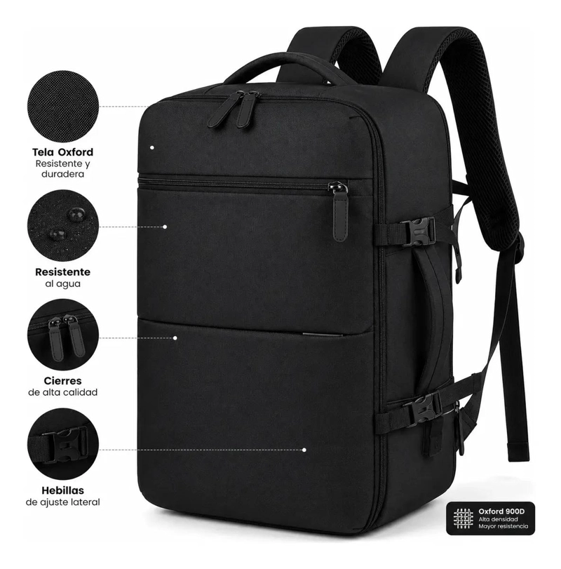 MOCHILA DE VIAJE IMPERMEABLE 40L PARA CABINA DE AVION - 5