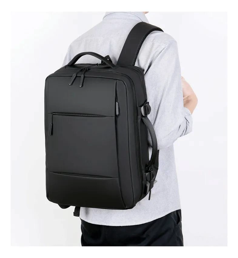 MOCHILA EXPANDIBLE USB IMPERMEABLE PARA VIAJES Y NOTEBOOK - 8