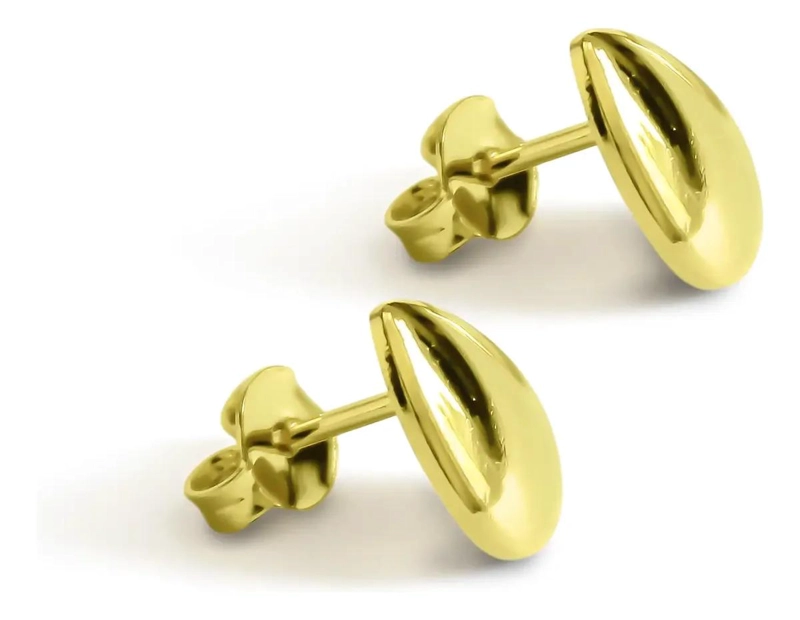 AROS DE GOTA ENCHAPADOS EN ORO 18K ELEGANTES Y SOFISTICADOS - 3