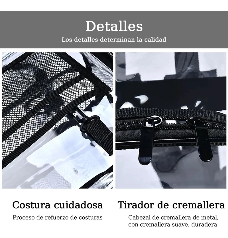 MOCHILA TRANSPARENTE IMPERMEABLE GRAN CAPACIDAD PARA VIAJES - 4