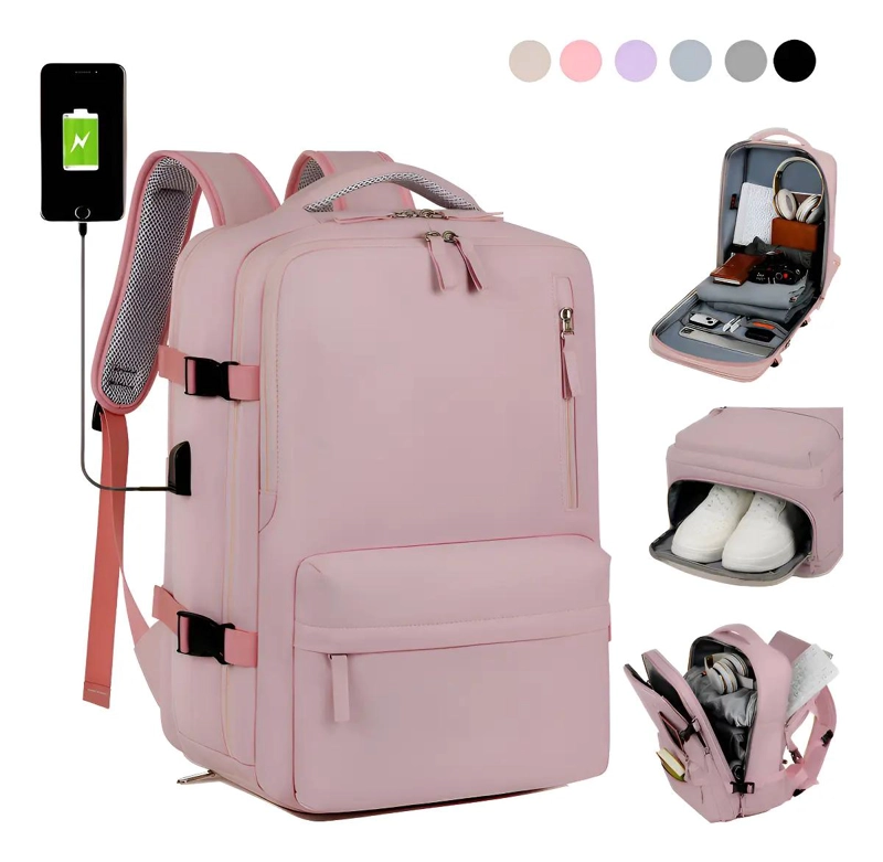 MOCHILA DE SENDERISMO IMPERMEABLE GRANDE CON COMPARTIMENTOS - 1