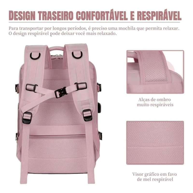 MOCHILA DE SENDERISMO IMPERMEABLE GRANDE CON COMPARTIMENTOS - 7