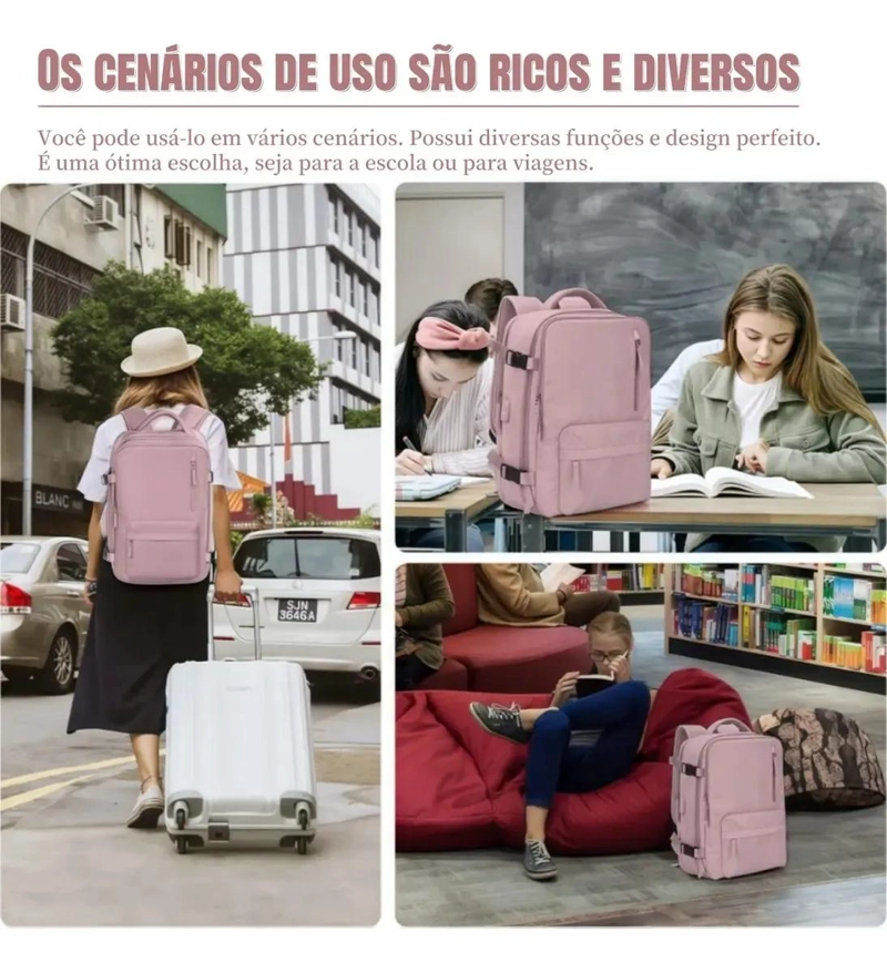 MOCHILA DE SENDERISMO IMPERMEABLE GRANDE CON COMPARTIMENTOS - 9