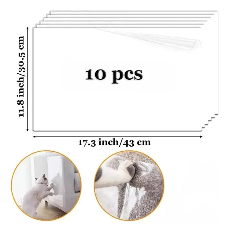 PROTECTOR ADHESIVO PARA MUEBLES CONTRA ARAÑAZOS DE GATO - 2