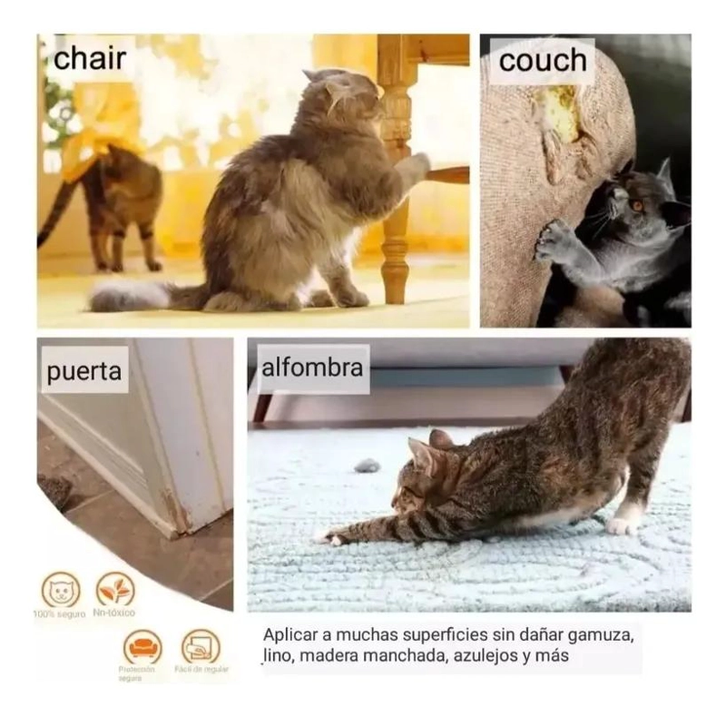 PROTECTOR ADHESIVO PARA MUEBLES CONTRA ARAÑAZOS DE GATO - 9