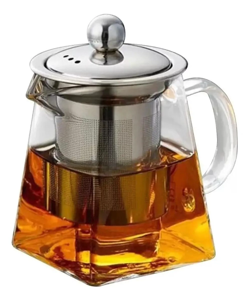 TETERA DE VIDRIO RESISTENTE AL FUEGO CON INFUSOR DE ACERO INOXIDABLE 950ML - 1