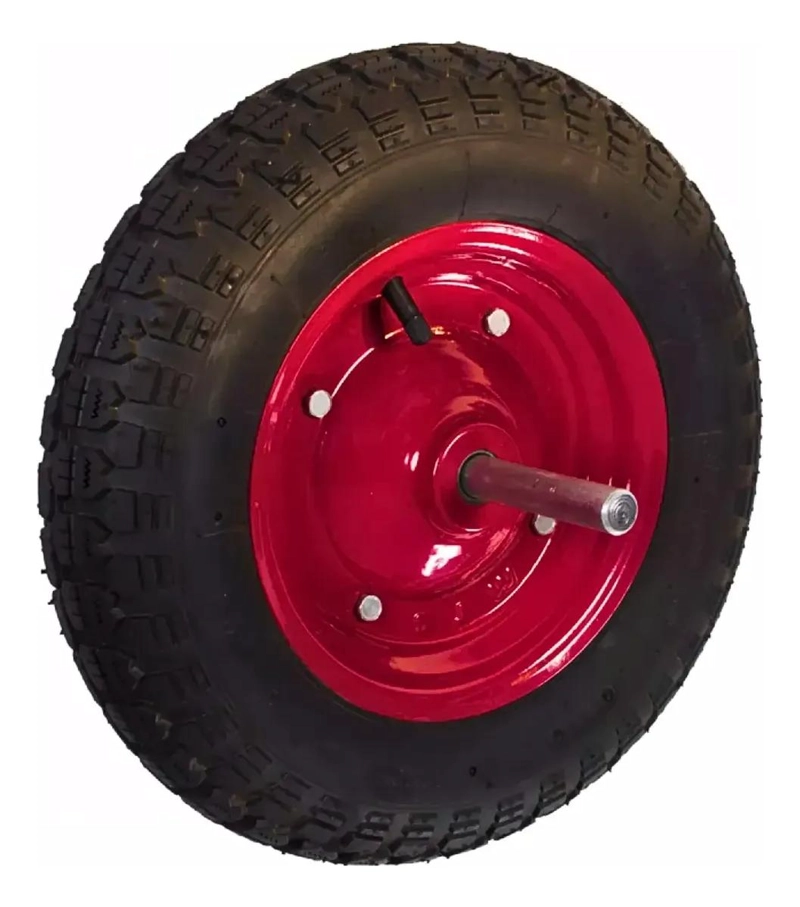 RUEDA INFLABLE PARA CARRETILLA CON EJE DE 3.50-8 - 1