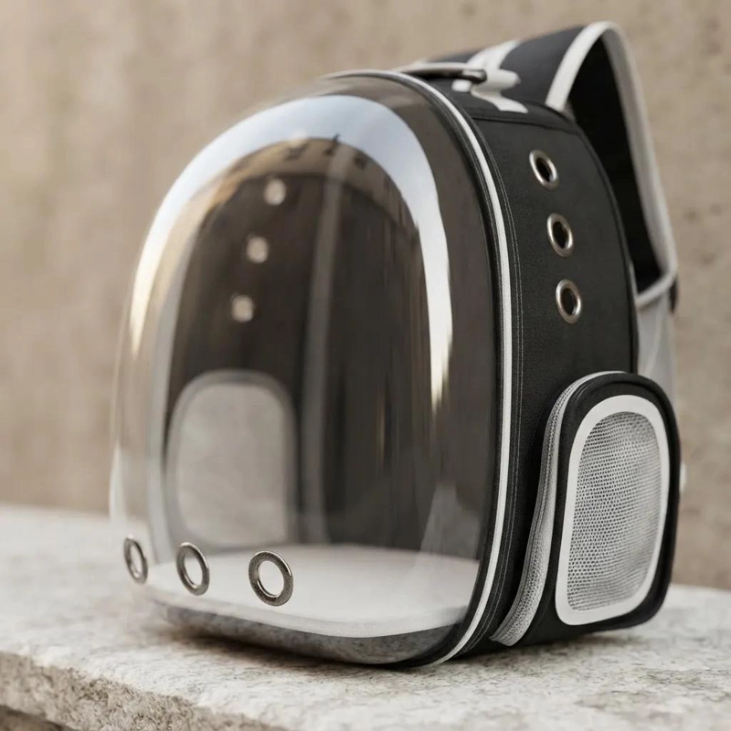 BOLSO TRANSPARENTE PARA MASCOTAS PEQUEÑAS DE DISEÑO MODERNO - 4