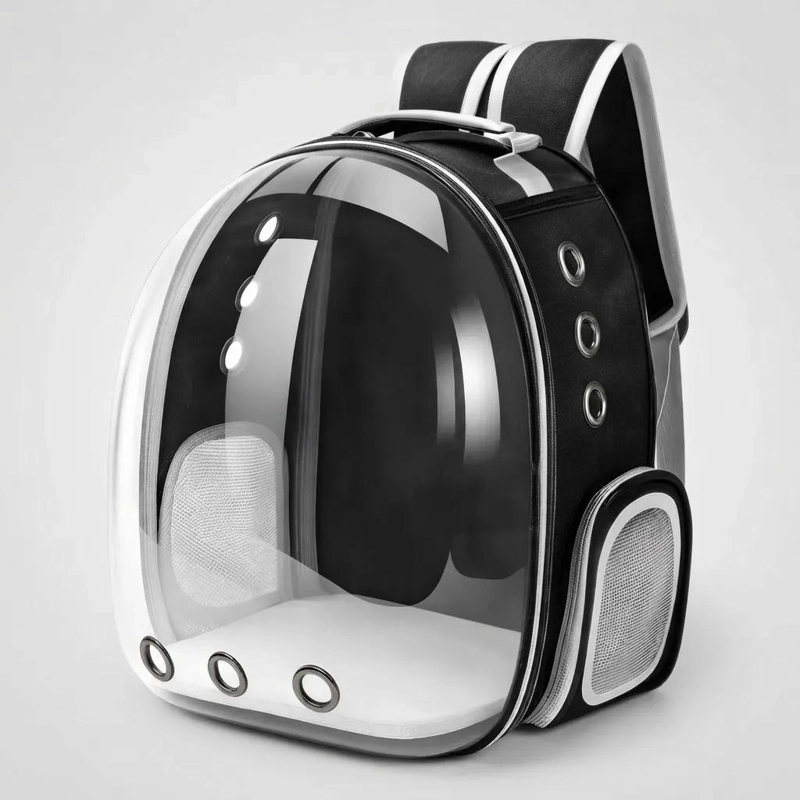 BOLSO TRANSPARENTE PARA MASCOTAS PEQUEÑAS DE DISEÑO MODERNO - 5