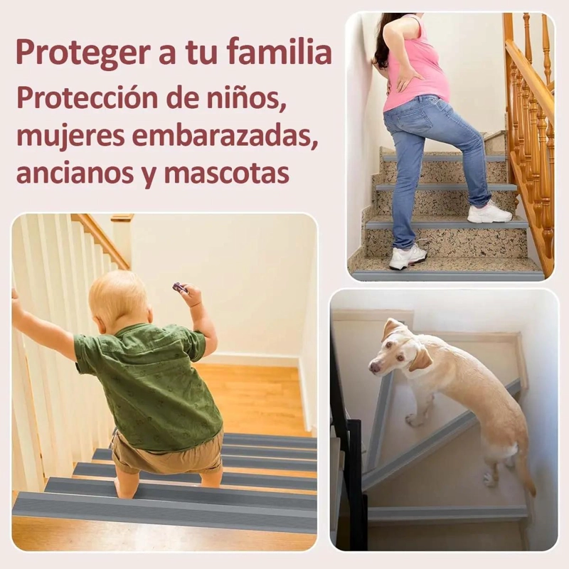 TIRA ANTIDESLIZANTE AUTOADHESIVA DE PVC PARA ESCALERAS 5M - 7