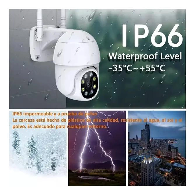 CAMARA DE SEGURIDAD PTZ WIFI CON VISION REMOTA Y AUDIO BIDIRECCIONAL - 2