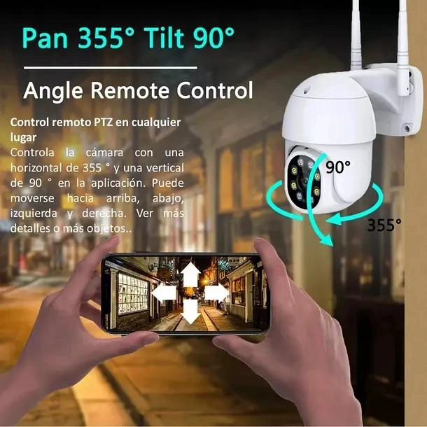 CAMARA DE SEGURIDAD PTZ WIFI CON VISION REMOTA Y AUDIO BIDIRECCIONAL - 4