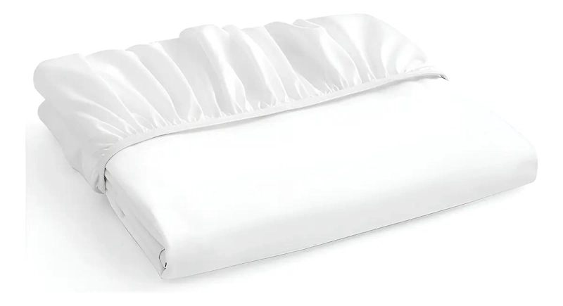 SABANA BAJERA AJUSTABLE 1800 PARA CAMA 1 PLAZA COLOR BLANCO - 1