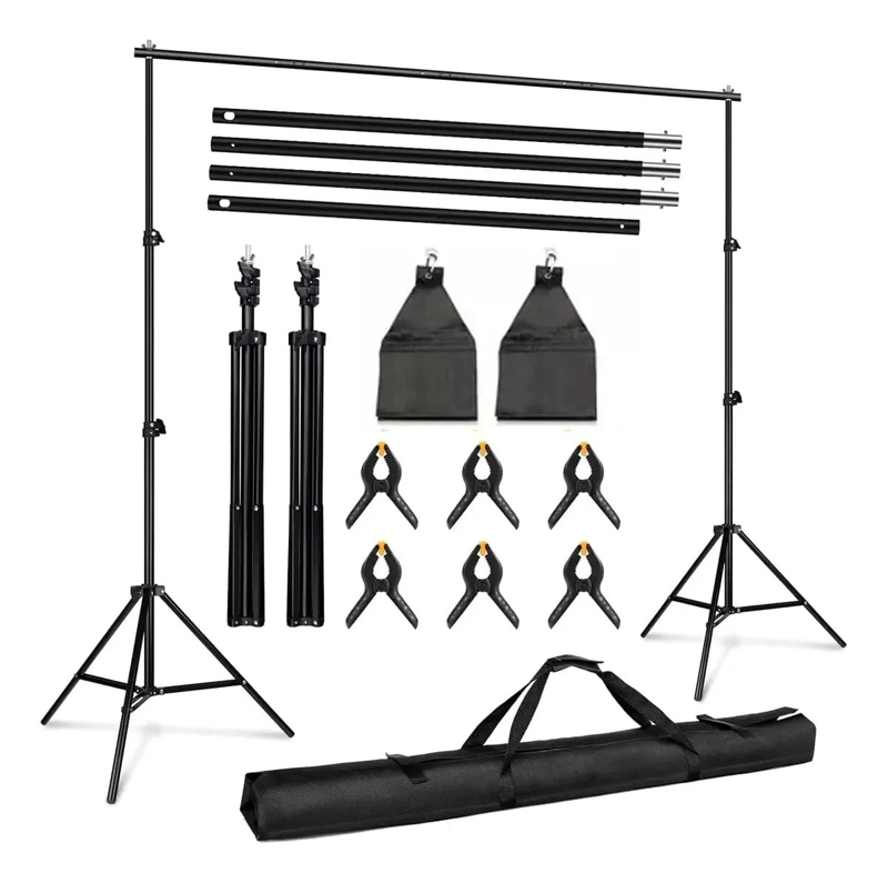 SOPORTE AJUSTABLE PARA TELON DE FONDO FOTOGRAFICO 2X3 METROS - 10