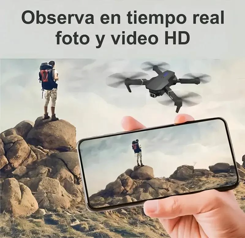 MINI DRON CON CAMARA 720P Y CONTROL REMOTO ERGONOMICO - 3