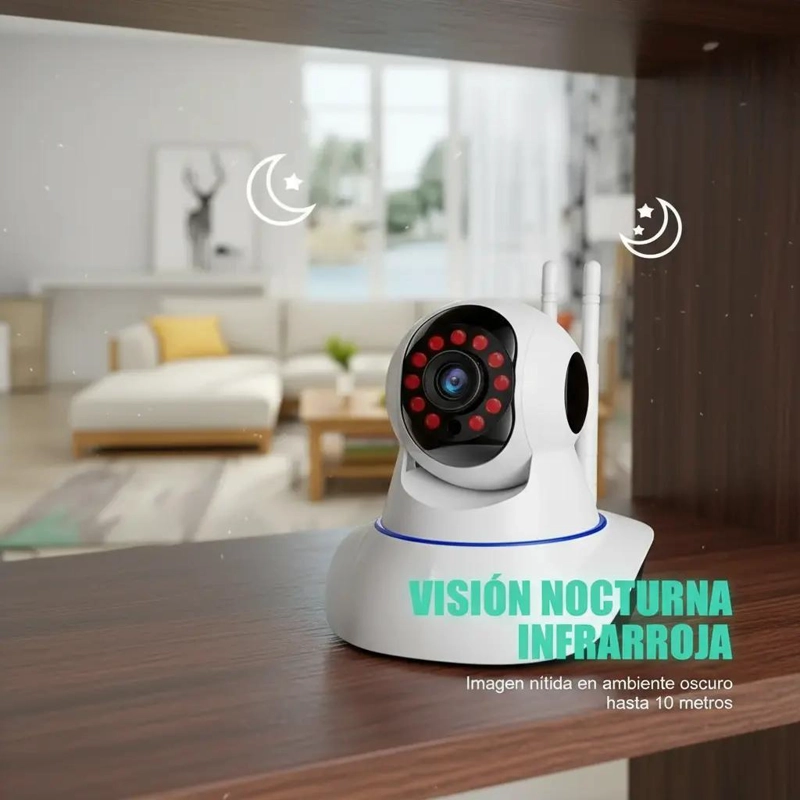 CAMARA DE SEGURIDAD IP INALAMBRICA CON VISION NOCTURNA HD - 7