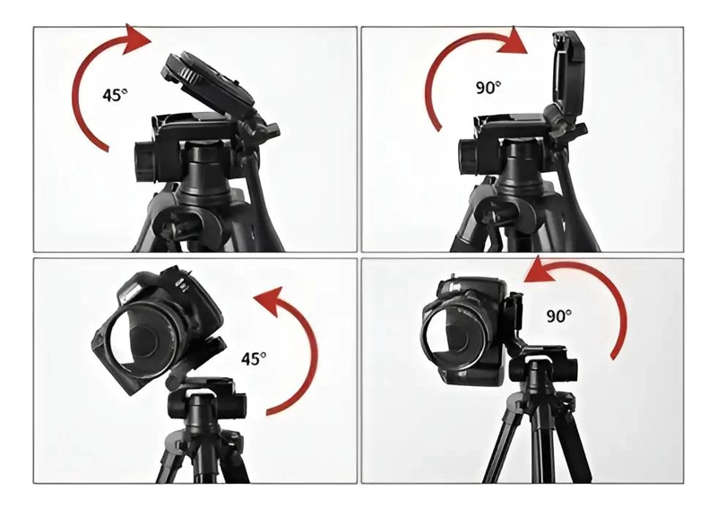 TRIPODE DE 140 CM PARA CAMARA Y CELULAR CON ADAPTADOR - 8
