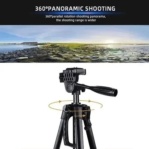 TRIPODE DE 140 CM PARA CAMARA Y CELULAR CON ADAPTADOR - 9