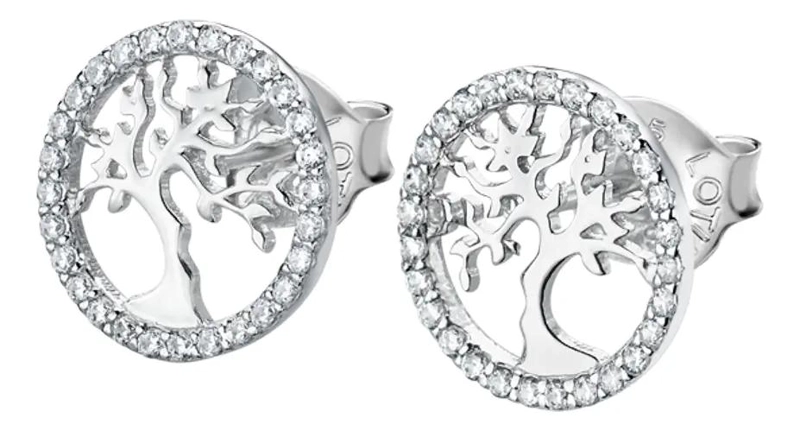 AROS DE PLATA 925 CON DISEÑO ARBOL DE LA VIDA - 1