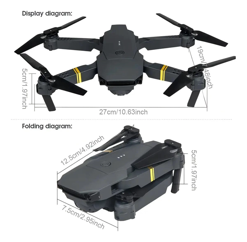DRON E58 PRO CON CAMARA 4K Y CONTROL REMOTO - 4