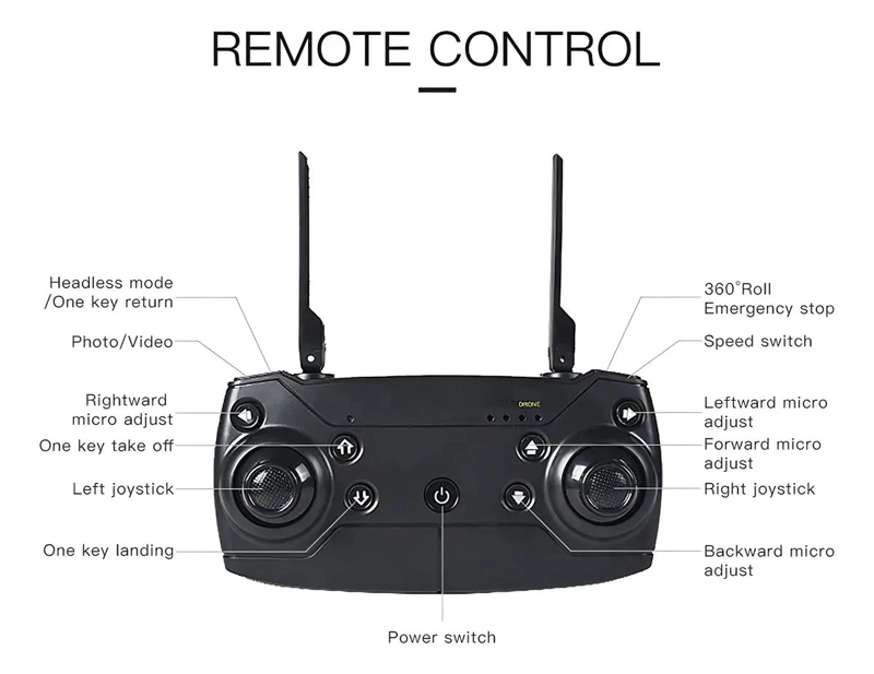 DRON E58 PRO CON CAMARA 4K Y CONTROL REMOTO - 5