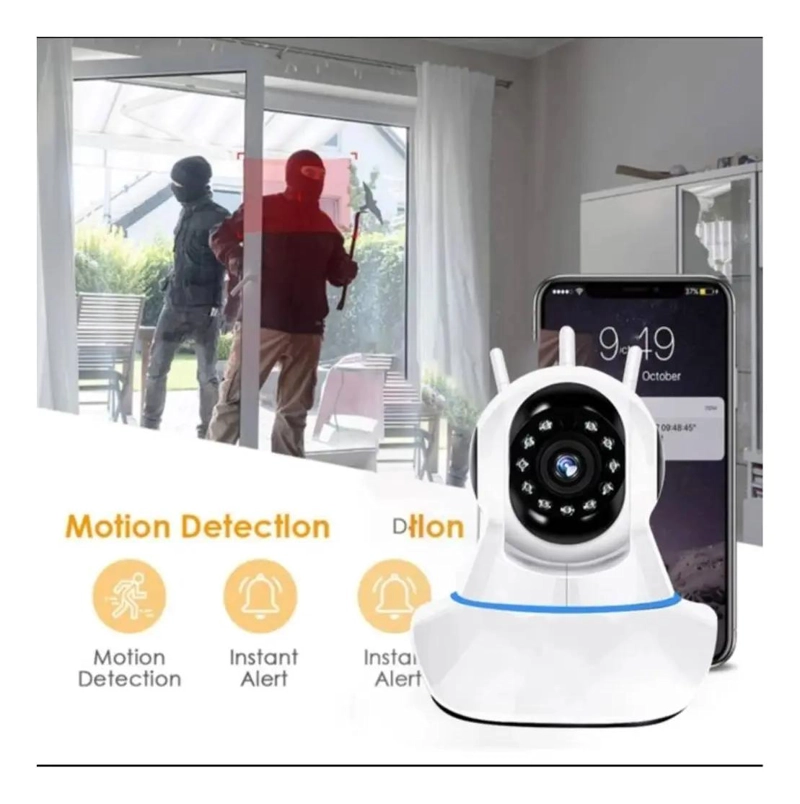 CAMARA DE SEGURIDAD WIFI CON 3 ANTENAS Y ALTA DEFINICION - 10