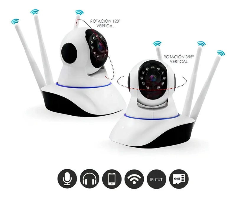 CAMARA DE SEGURIDAD WIFI CON 3 ANTENAS Y ALTA DEFINICION - 3